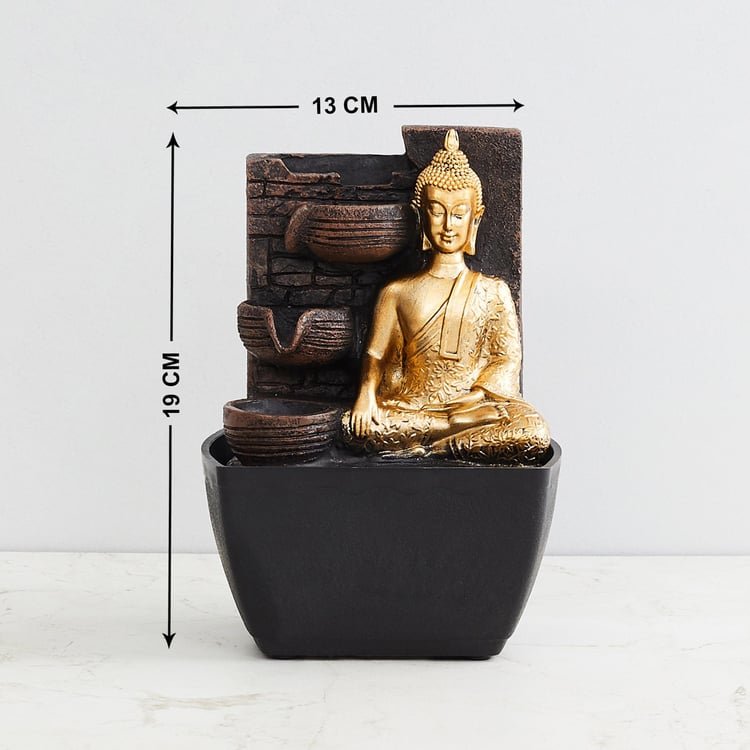 Alpine Polyresin Buddha Fountain - 13x19cm