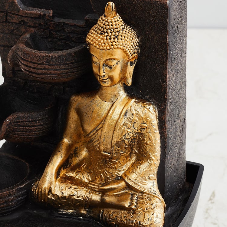 Alpine Polyresin Buddha Fountain - 13x19cm