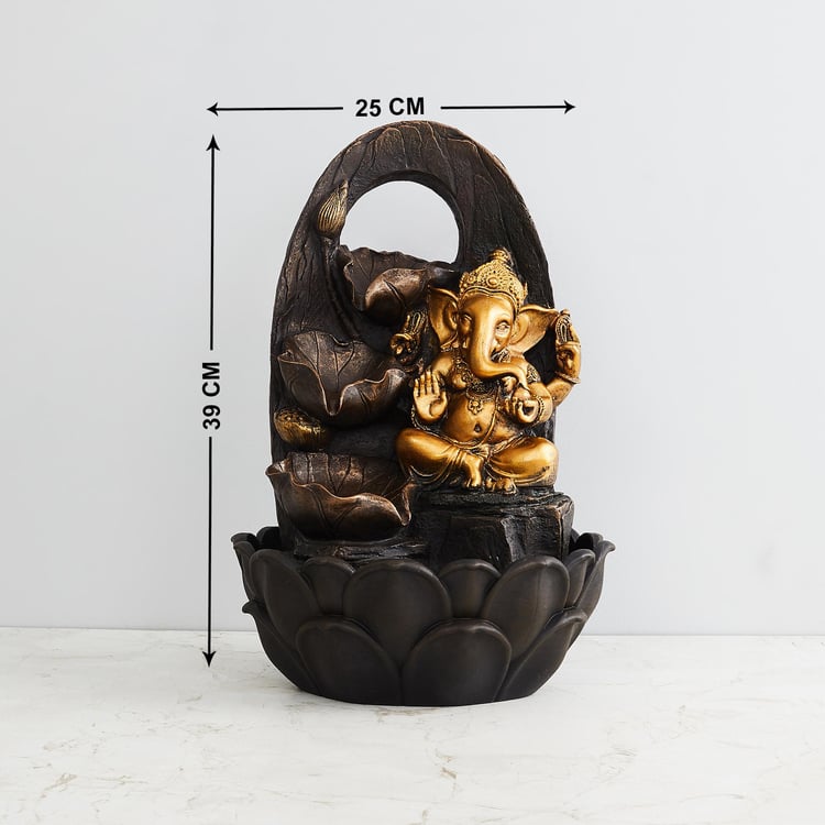 Alpine Polyresin Ganesha Fountain - 25x39cm