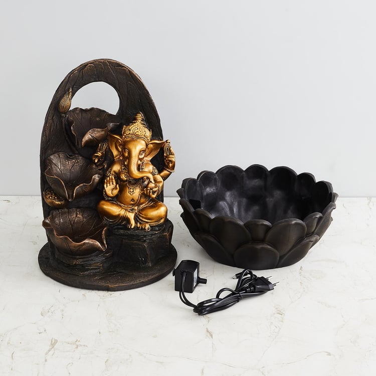 Alpine Polyresin Ganesha Fountain - 25x39cm