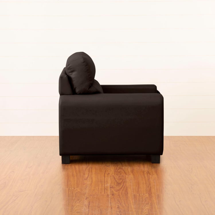 Albury Faux Leather 1-Seater Sofa - Dark Brown