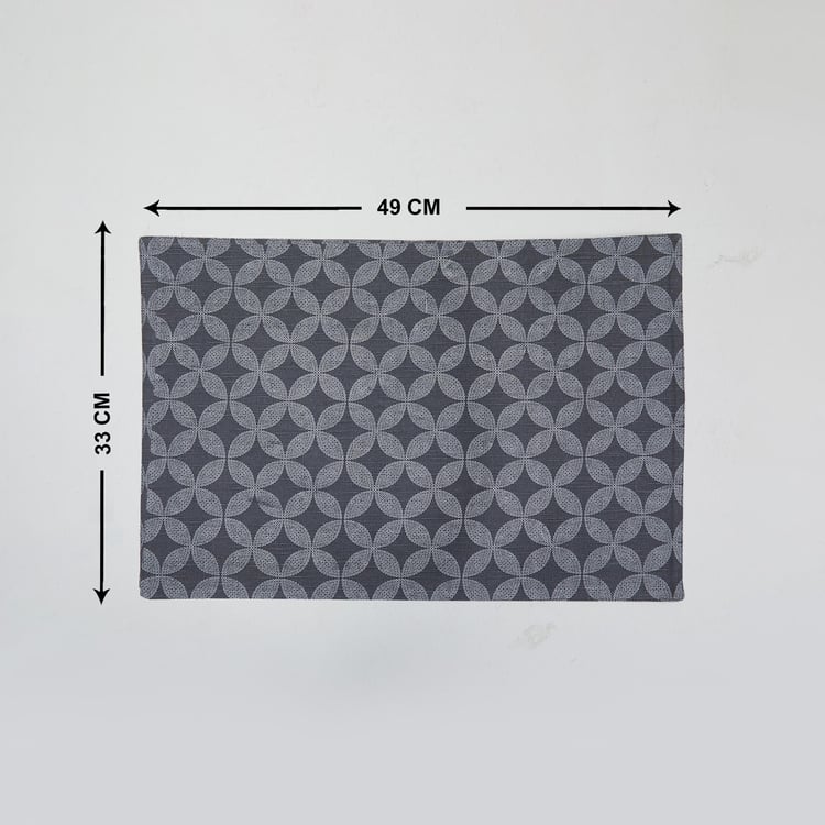 Marshmallow Carbon Cotton Printed Placemat