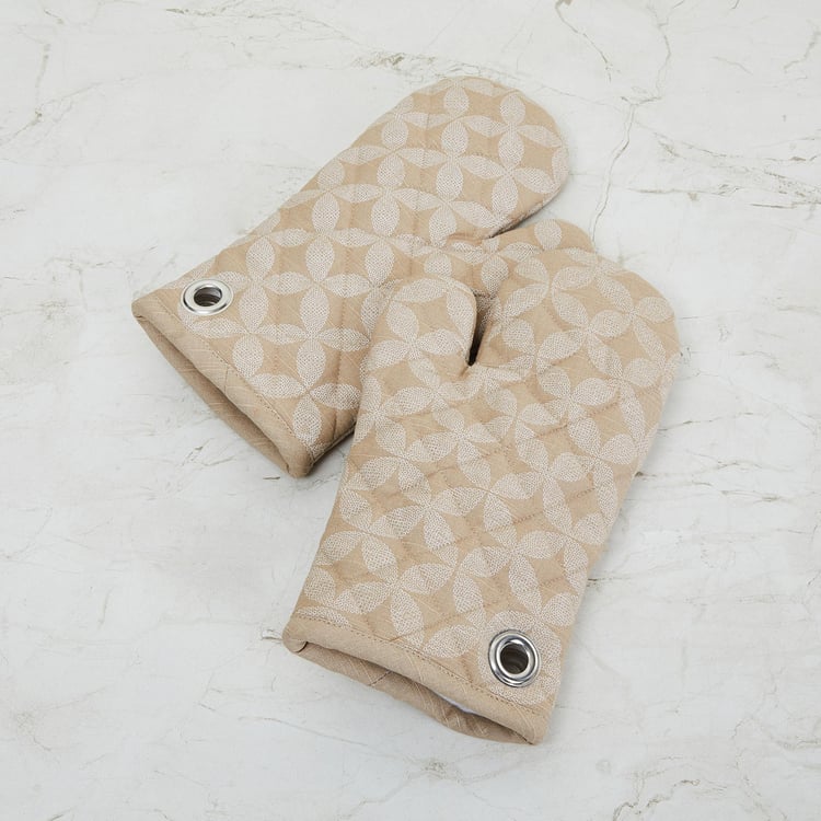 Marshmallow Set of 2 Cotton Oven Mittens