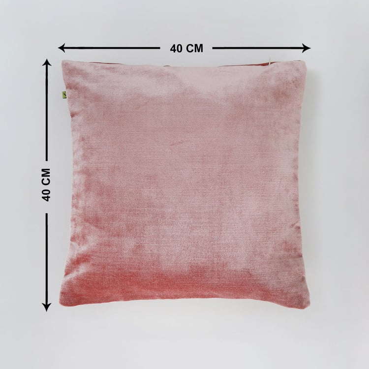Colour Connect Cameo Solid Cushion Covers - Single Pc. - Polyester - 40 cm x 40 cm - Peach