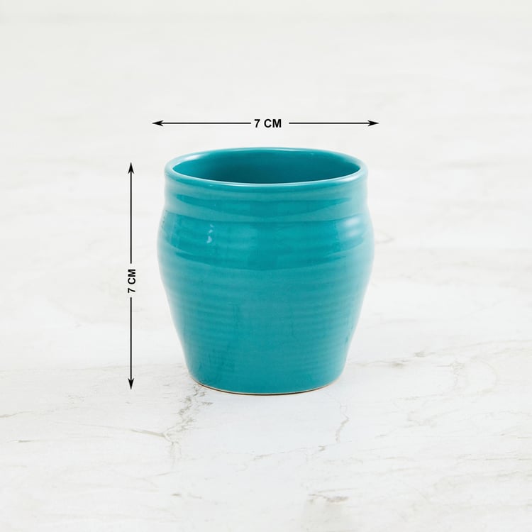 Colour Connect Solid  Kullhad - Stoneware -150 ml -Kullhad 7 cm  L x 7 cm  W x 7 cm  H -Blue