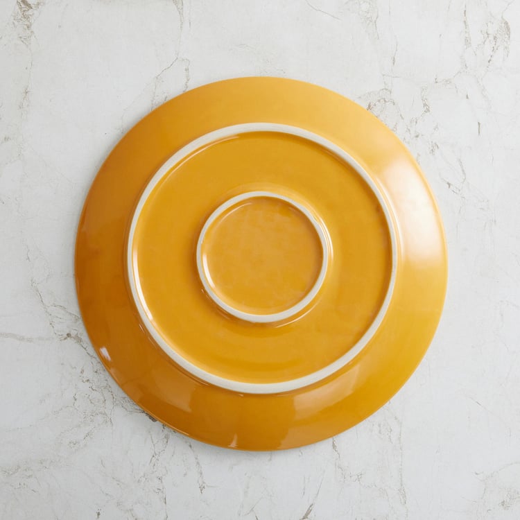 Pavo Colour Connect Yellow Solid Stoneware Dinner Plate