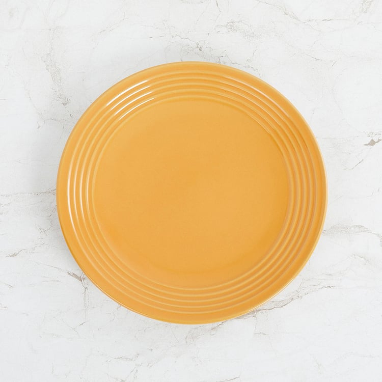 Colour Connect Solid Side Plate - Stoneware - Side Plate 20 cm  L x 20 cm  W x 2 cm  H -Yellow