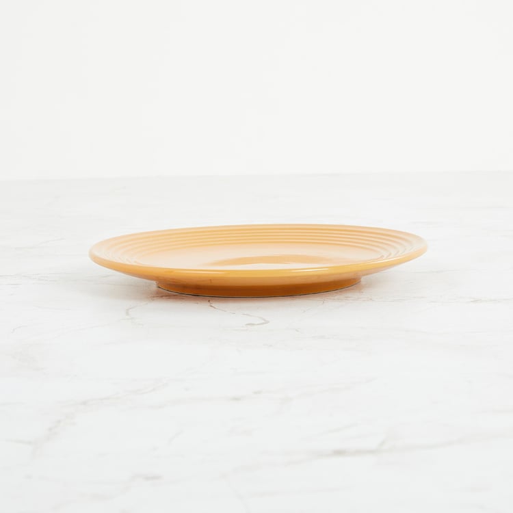 Colour Connect Solid Side Plate - Stoneware - Side Plate 20 cm  L x 20 cm  W x 2 cm  H -Yellow