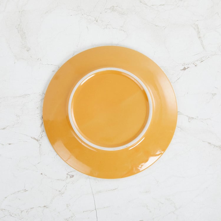 Colour Connect Solid Side Plate - Stoneware - Side Plate 20 cm  L x 20 cm  W x 2 cm  H -Yellow