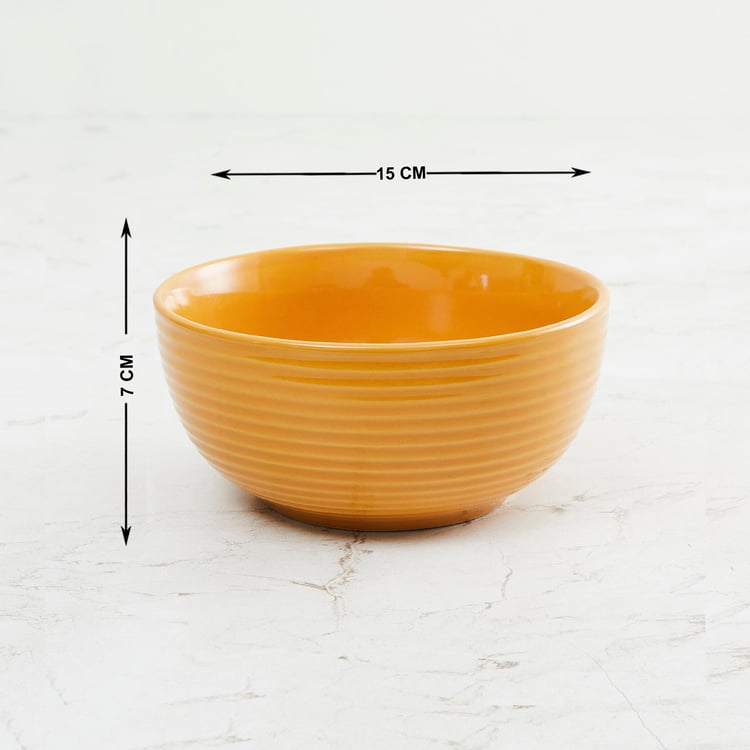 Colour Connect Yellow Stoneware Microwave Safe Cereal Bowl