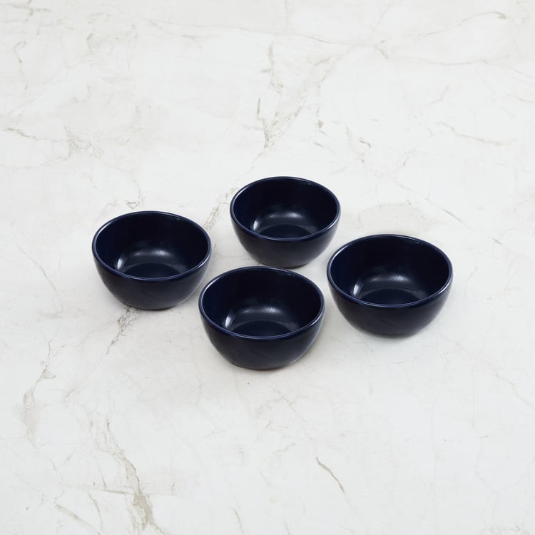 Colour Connect Solid Sets  - Stoneware -  Dip Bowl set - 3 cm  H x 6.5 cm  - Microwave Compatible -  Multicolour