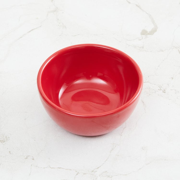 Colour Connect Solid Sets - Stoneware - Dip Bowl set - 3 cm H x 7 cm - Microwave Compatible - Red