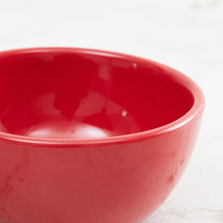 Colour Connect Solid Sets - Stoneware - Dip Bowl set - 3 cm H x 7 cm - Microwave Compatible - Red