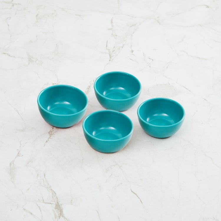 Colour Connect Solid Sets  - Stoneware -  Dip Bowl set - 3 cm  H x 7 cm  - Microwave Compatible -  Multicolour