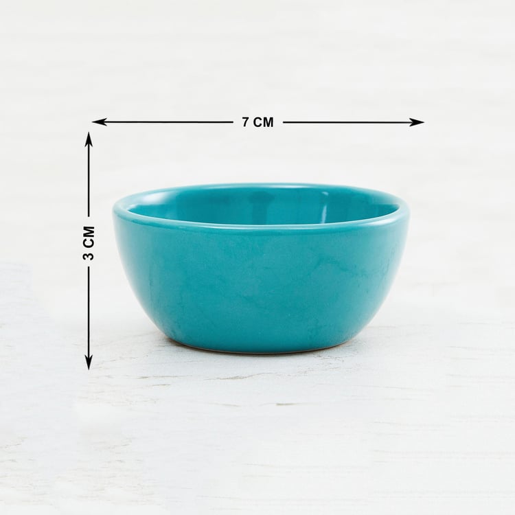 Colour Connect Solid Sets  - Stoneware -  Dip Bowl set - 3 cm  H x 7 cm  - Microwave Compatible -  Multicolour