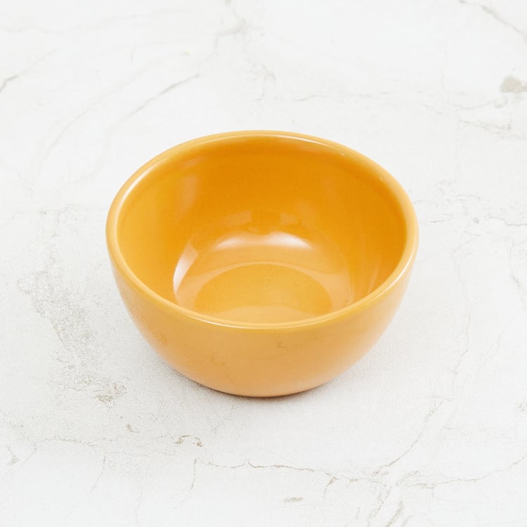 Colour Connect Solid Sets  - Stoneware -  Dip Bowl set - 3 cm  H x 7 cm  - Microwave Compatible -  Yellow