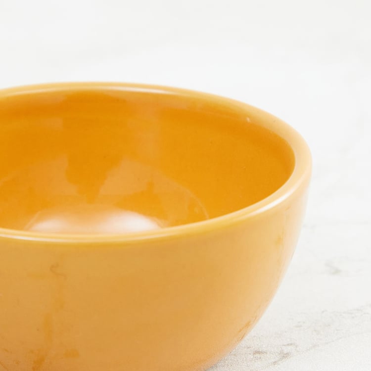 Colour Connect Solid Sets  - Stoneware -  Dip Bowl set - 3 cm  H x 7 cm  - Microwave Compatible -  Yellow