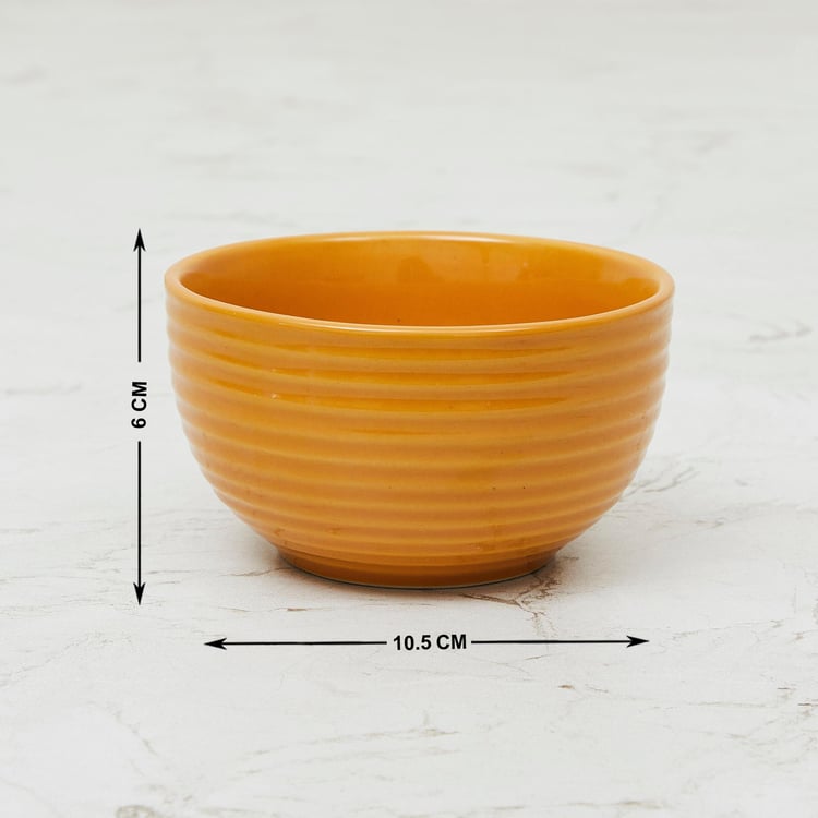 Colour Connect Yellow Stoneware Microwave Safe Solid Katori