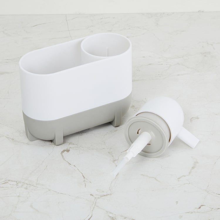 Orion White Detergent Dispenser With Holder - 2 Pcs