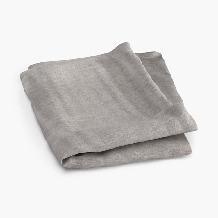 Travel Solid Polyester Single Blanket : 100 cm x 90 cm Grey