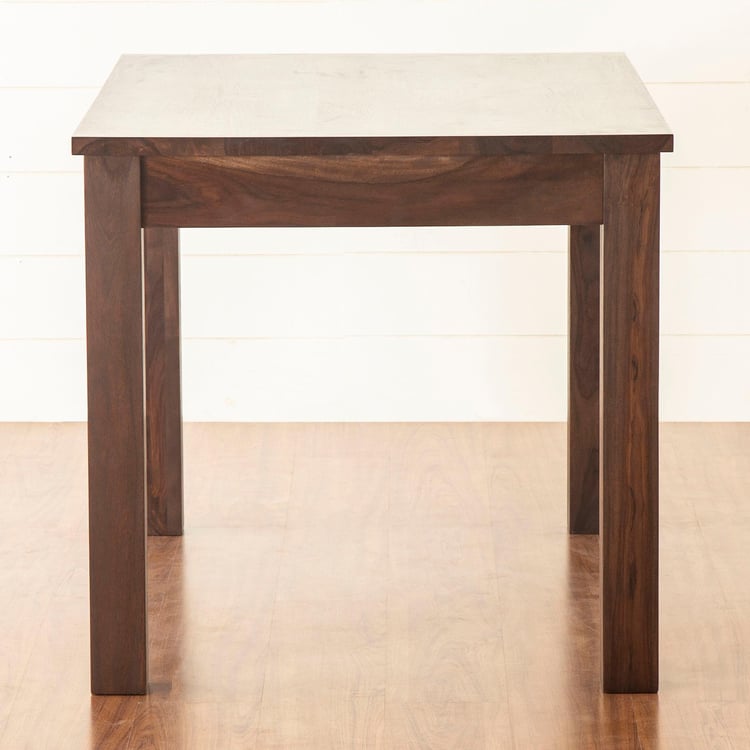 Veda 4-Seater Sheesham Wood Dining Table Set with 2 Benches - Brown