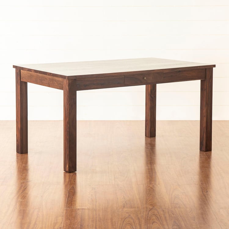 Veda 6-Seater Sheesham Wood Dining Table Set with 6 Chairs - Brown