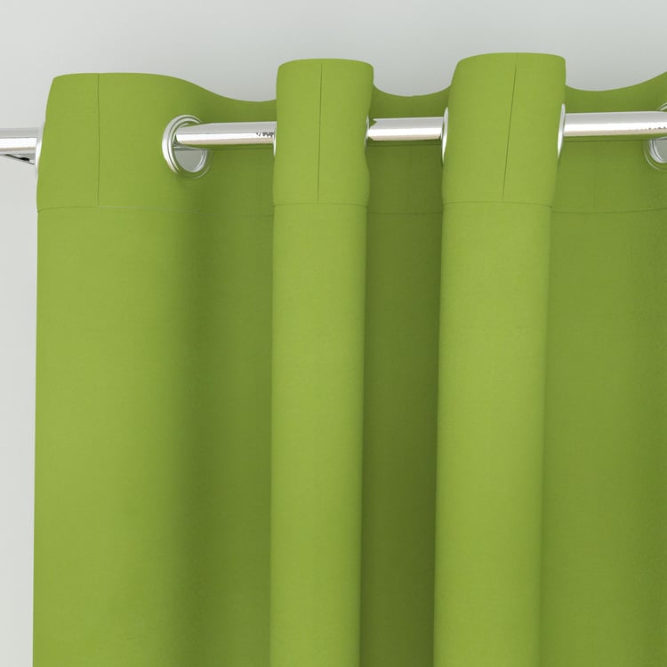 Colour Connect Della Contemporary Polyester Window Curtain : 160 cm x 120 cm Green