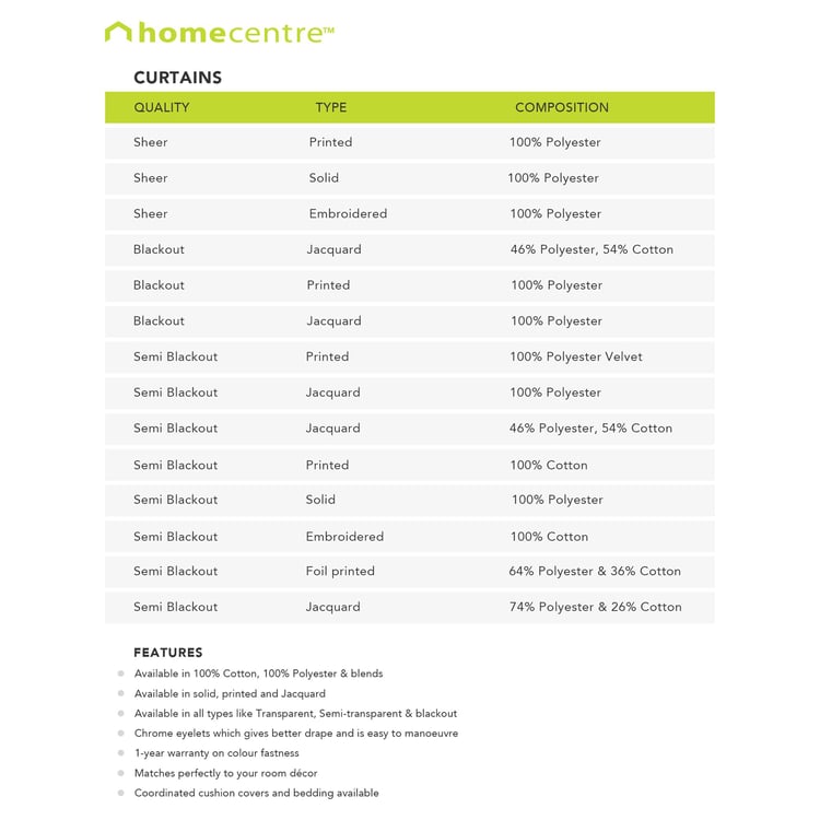 Colour Connect Della Blue Contemporary Solid Door Curtain - 225x120cm