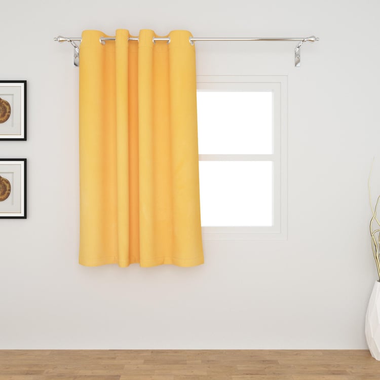 Colour Connect Della Yellow Contemporary Solid Window Curtain - 160x120cm