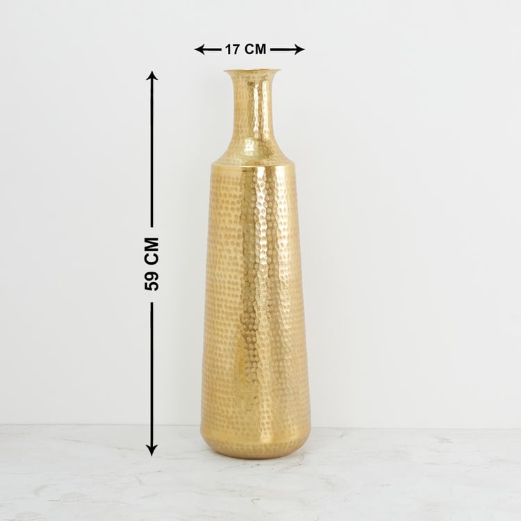 Colossal Metal Hammered Floor Vase