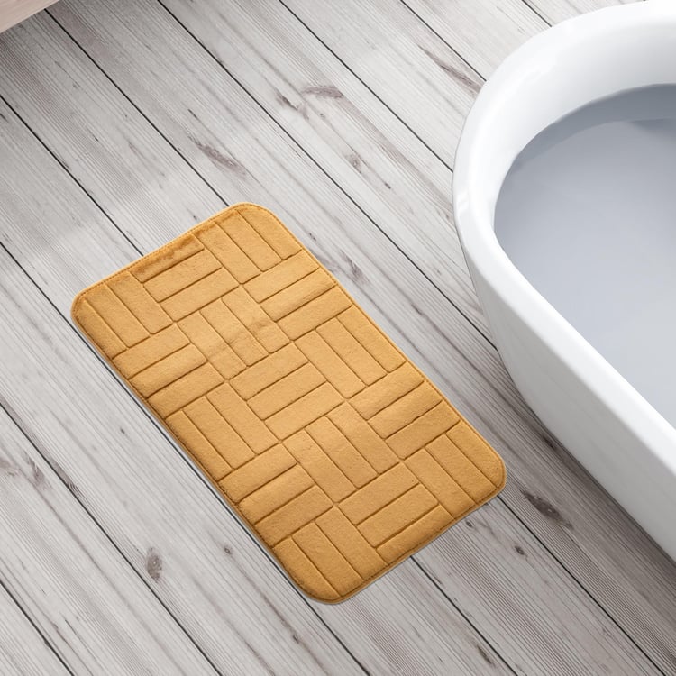 Buttercup Lines Memory Foam Anti-Slip Embossed Bath Mat - 40x60cm