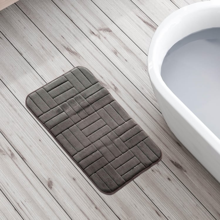 Buttercup Lines Memory Foam Anti-Slip Embossed Bath Mat - 40x60cm