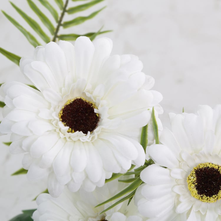 Gardenia Chrysanthemum Artificial Flower in Pot