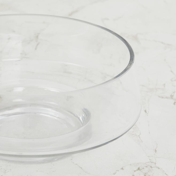 Contour Clear Range Transparent Solid Glass D�cor Bowl With Small Base - 21cm