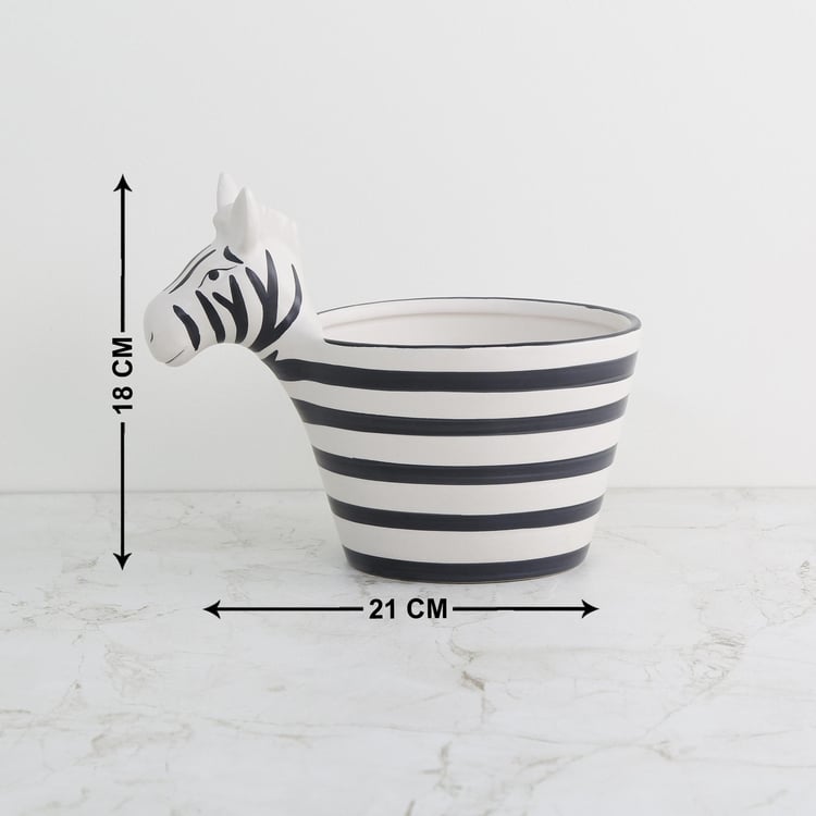 Valencia Ceramic Zebra Planter