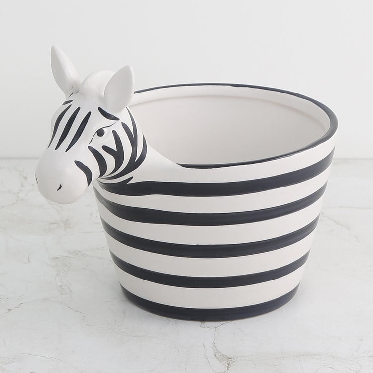 Valencia Ceramic Zebra Planter