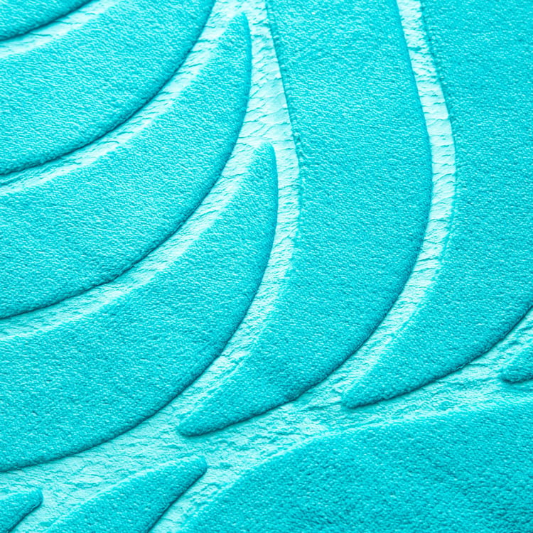 Buttercup Wave Memory Foam Anti-Slip Embossed Bath Mat - 50x75cm