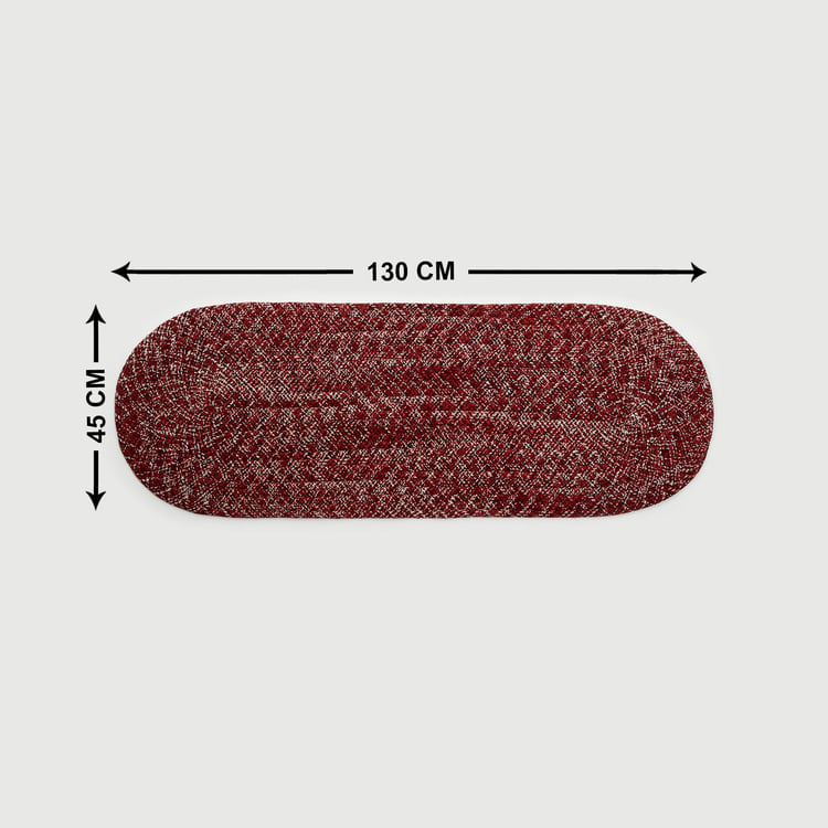 Windsor Antifatique Red Printedÿ Kitchen Braided Runner - 45 x 130 cm