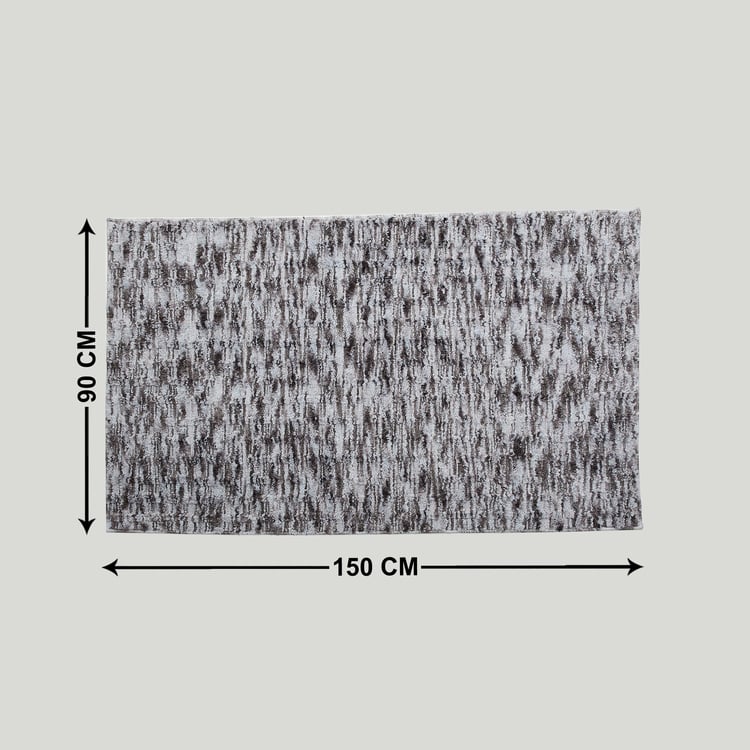Exotica Cross Hatch 1 Tufted Carpet - Polyester - 90 x 150 cm - Grey