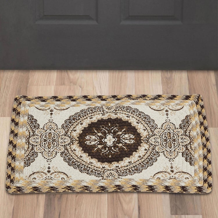 Elena 1 Braided Doormat - 60 cm X 40 cm - Cotton - 60 cmL X 40 cmW - Multicolour