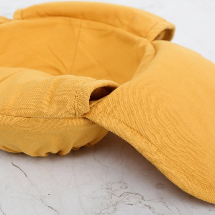 Colour Connect Solid  Bread Basket - Cotton - Bread Basket 22 cm  L x 22 cm  W x 9 cm  H -Yellow
