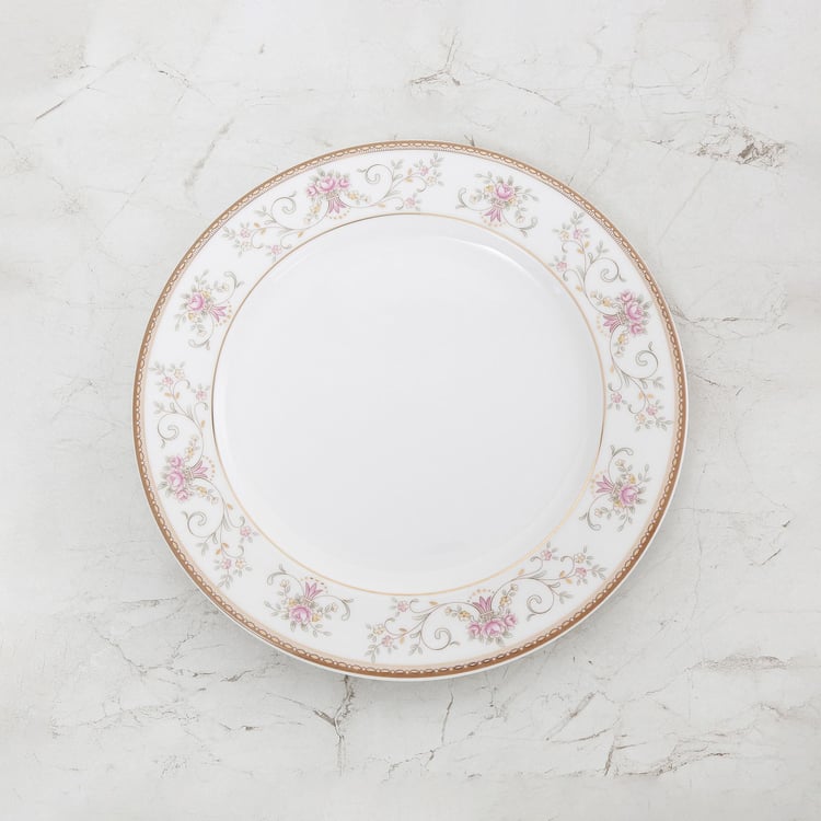 Altius Bone China Floral Printed Dinner Plate - 27cm