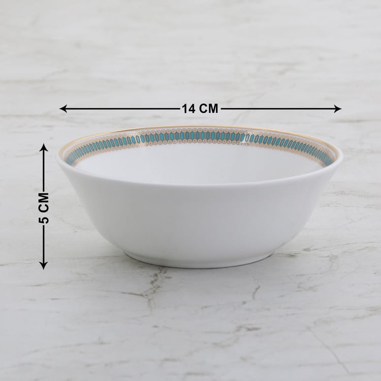 Altius Bone China Printed Cereal Bowl - 450ml