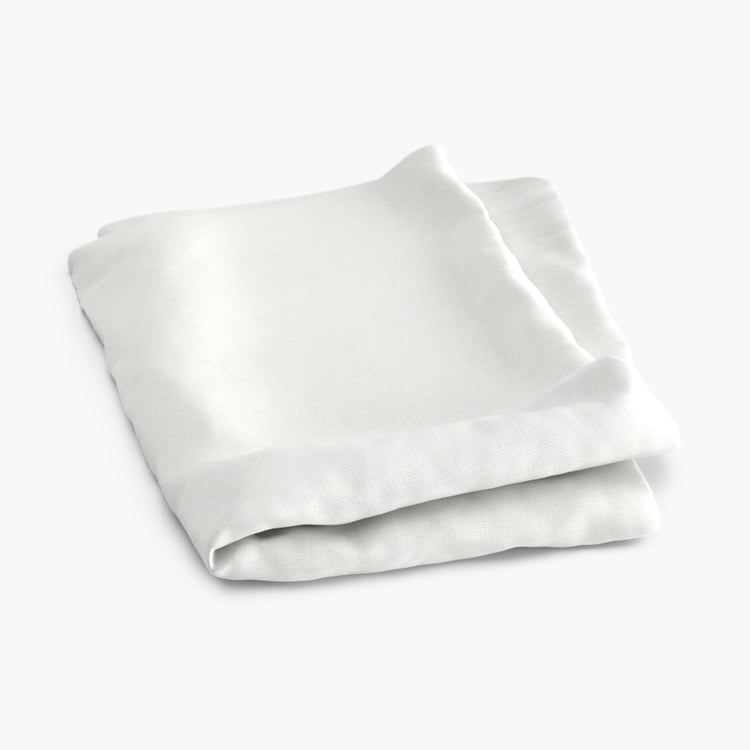 Marshmallow Solid Polyester Solid Throw : 200 cm x 135 cm White
