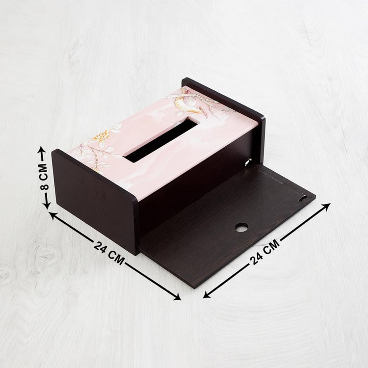 Alora Wood Tissue Holder - 24x24cm