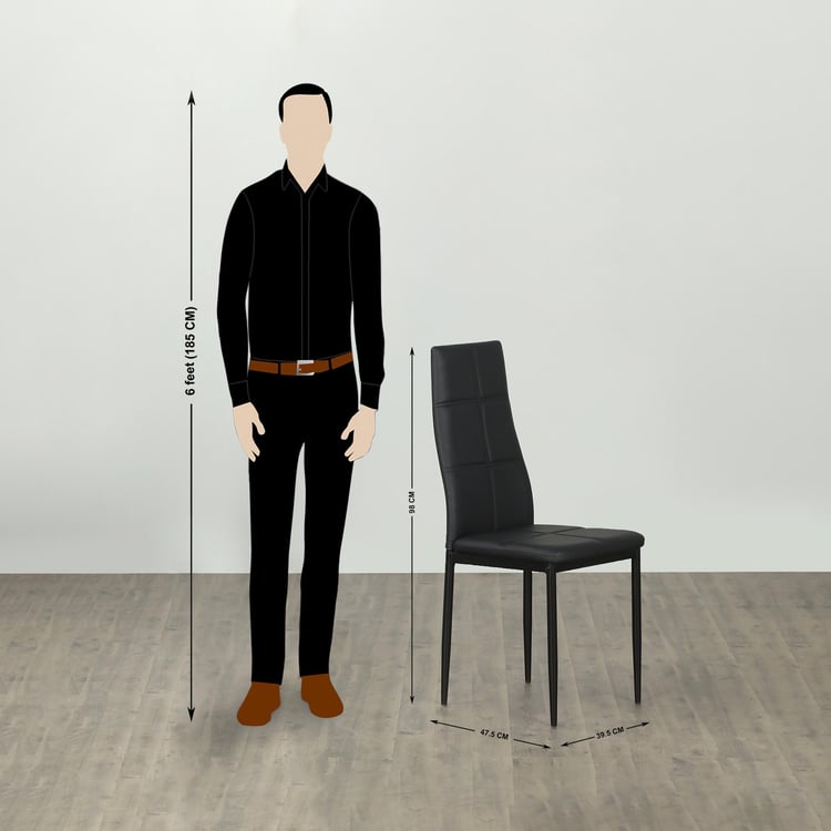 Helios Nora Dining Chair - Set of 4 - Black