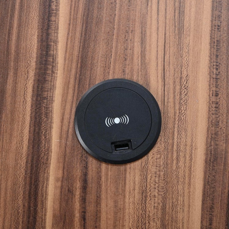 Antonio Bed Side Table with Dash Charger - Off-White