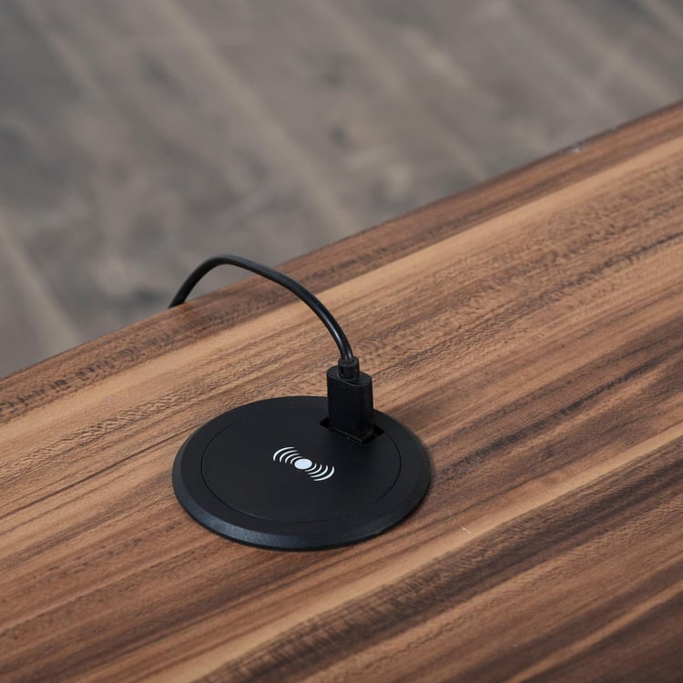 Antonio Bed Side Table with Dash Charger - Off-White