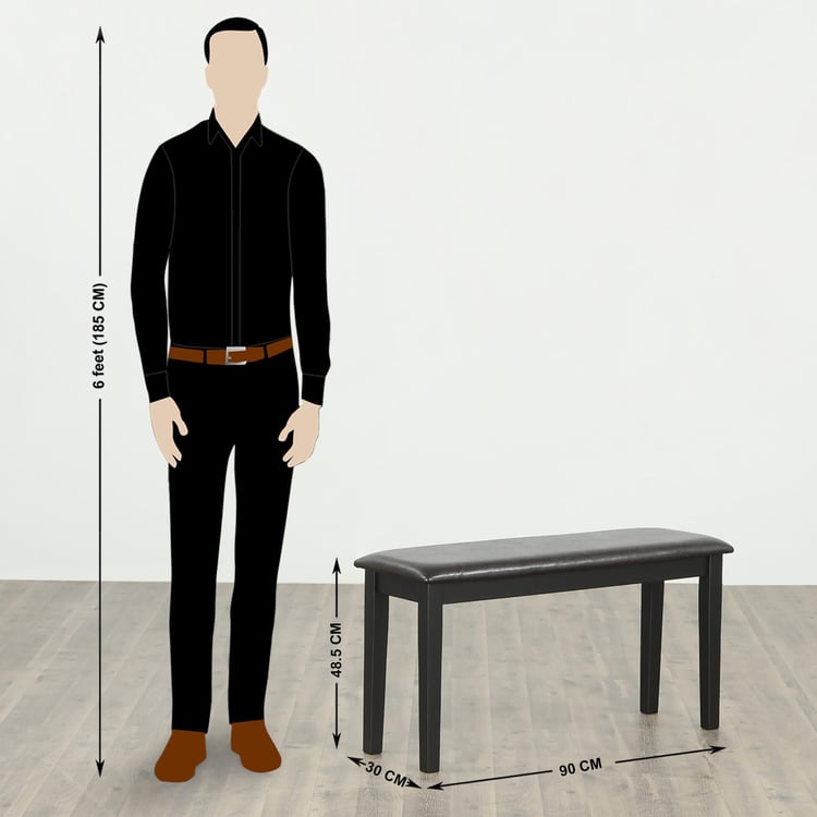 Lewis Dining Bench - Brown