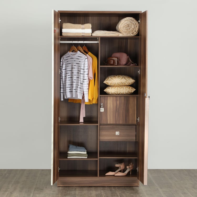 Antonio 2-Door Wardrobe - Brown